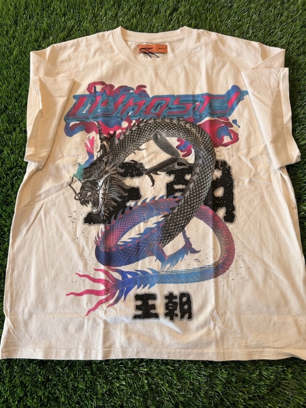 Loiter Dynasty Dragon Vintage T-Shirt Off White Medium